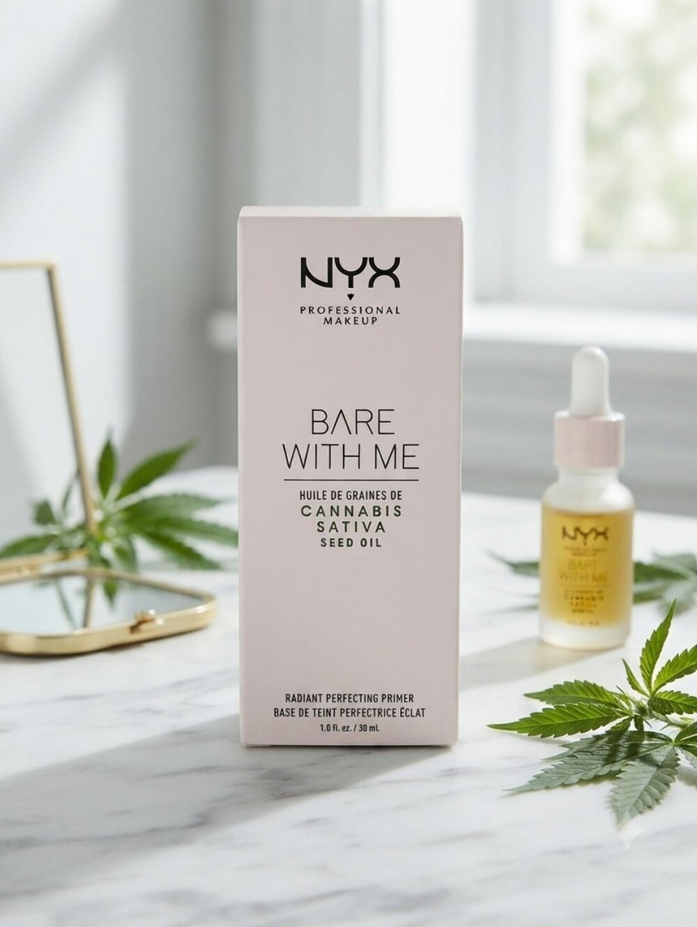 NYX Bare With Me Primer in Pale Pink & Yellow Bottle